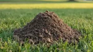 Cone-shaped molehills that appear overnight