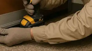 Install door sweeps