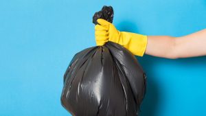 Keep trash bags tied