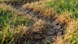 Patches of grass that turn brown even with regular watering