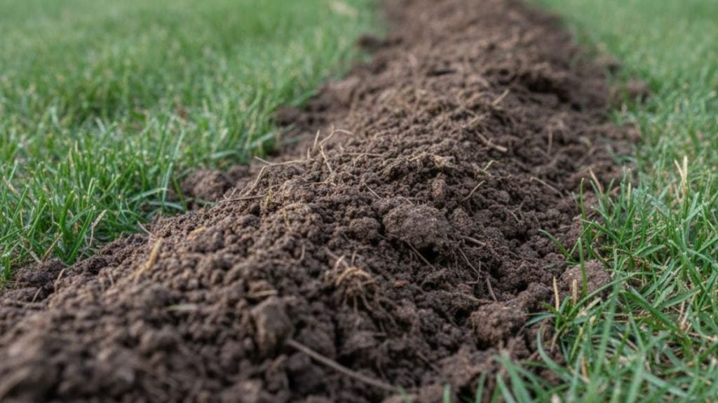 Raised ridges running across your lawn