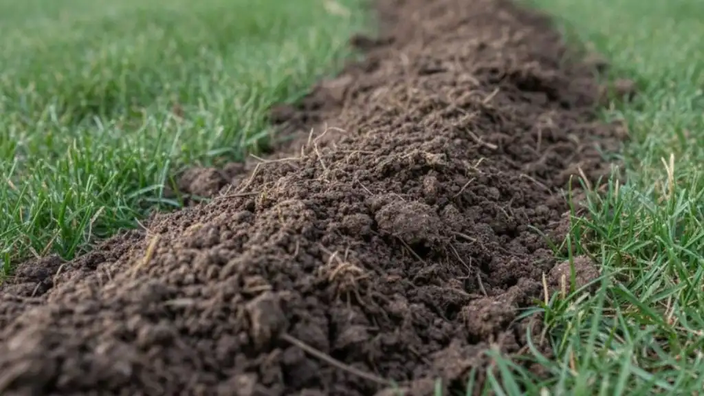 Raised ridges running across your lawn