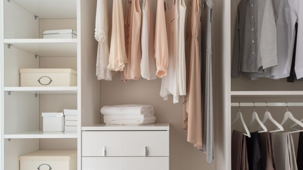 Closet and storage boxes